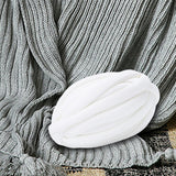 Maxbell Chunky Wool Yarn Filling Soft Knitting for Scarf Sweater Bed Fence Crochet white