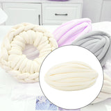 Maxbell Chunky Wool Yarn Filling Soft Knitting for Scarf Sweater Bed Fence Crochet milk white