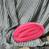 Maxbell Chunky Wool Yarn Filling Soft Knitting for Scarf Sweater Bed Fence Crochet rose pink