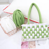 Maxbell Chunky Wool Yarn Filling Soft Knitting for Scarf Sweater Bed Fence Crochet green