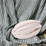 Maxbell Chunky Wool Yarn Filling Soft Knitting for Scarf Sweater Bed Fence Crochet khaki white