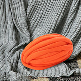 Maxbell Chunky Wool Yarn Filling Soft Knitting for Scarf Sweater Bed Fence Crochet orange yellow