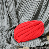Maxbell Chunky Wool Yarn Filling Soft Knitting for Scarf Sweater Bed Fence Crochet red