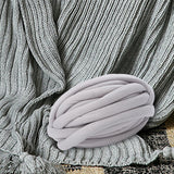 Maxbell Chunky Wool Yarn Filling Soft Knitting for Scarf Sweater Bed Fence Crochet smoke gray