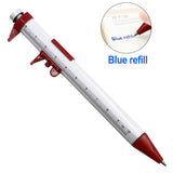 Maxbell Vernier Caliper Blue Refill 1mm Ball Point Pen for Writing Pen Gift Tools B