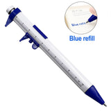 Maxbell Vernier Caliper Blue Refill 1mm Ball Point Pen for Writing Pen Gift Tools C