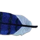 Maxbell Handmade Embroidered Bookmark Artistic Feather Bookmarks for School Supplies Blue