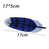 Maxbell Handmade Embroidered Bookmark Artistic Feather Bookmarks for School Supplies Blue