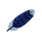Maxbell Handmade Embroidered Bookmark Artistic Feather Bookmarks for School Supplies Blue