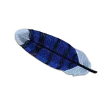 Maxbell Handmade Embroidered Bookmark Artistic Feather Bookmarks for School Supplies Blue