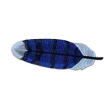 Maxbell Handmade Embroidered Bookmark Artistic Feather Bookmarks for School Supplies Blue