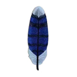 Maxbell Handmade Embroidered Bookmark Artistic Feather Bookmarks for School Supplies Blue