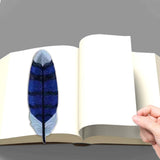 Maxbell Handmade Embroidered Bookmark Artistic Feather Bookmarks for School Supplies Blue