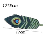 Maxbell Handmade Embroidered Bookmark Artistic Feather Bookmarks for School Supplies Green