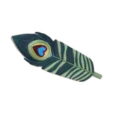Maxbell Handmade Embroidered Bookmark Artistic Feather Bookmarks for School Supplies Green