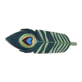Maxbell Handmade Embroidered Bookmark Artistic Feather Bookmarks for School Supplies Green