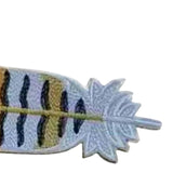 Maxbell Handmade Embroidered Bookmark Artistic Feather Bookmarks for School Supplies Yellow