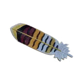 Maxbell Handmade Embroidered Bookmark Artistic Feather Bookmarks for School Supplies Yellow