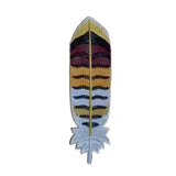 Maxbell Handmade Embroidered Bookmark Artistic Feather Bookmarks for School Supplies Yellow