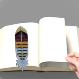 Maxbell Handmade Embroidered Bookmark Artistic Feather Bookmarks for School Supplies Yellow