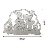 Maxbell Easter Couple Rabbit Lover Metal Cutting Dies Creative for Photo Album