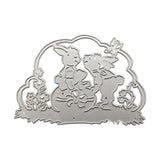 Maxbell Easter Couple Rabbit Lover Metal Cutting Dies Creative for Photo Album