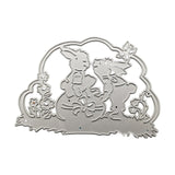 Maxbell Easter Couple Rabbit Lover Metal Cutting Dies Creative for Photo Album