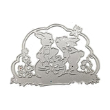 Maxbell Easter Couple Rabbit Lover Metal Cutting Dies Creative for Photo Album