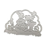 Maxbell Easter Couple Rabbit Lover Metal Cutting Dies Creative for Photo Album