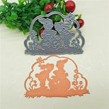 Maxbell Easter Couple Rabbit Lover Metal Cutting Dies Creative for Photo Album
