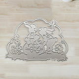 Maxbell Easter Couple Rabbit Lover Metal Cutting Dies Creative for Photo Album