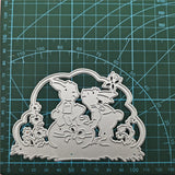 Maxbell Easter Couple Rabbit Lover Metal Cutting Dies Creative for Photo Album