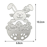 Maxbell Metal Easter Bunny Border Edge Cutting Dies for Party DIY Scrapbook Folders