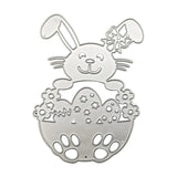 Maxbell Metal Easter Bunny Border Edge Cutting Dies for Party DIY Scrapbook Folders