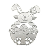 Maxbell Metal Easter Bunny Border Edge Cutting Dies for Party DIY Scrapbook Folders