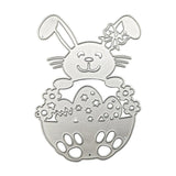 Maxbell Metal Easter Bunny Border Edge Cutting Dies for Party DIY Scrapbook Folders