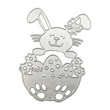 Maxbell Metal Easter Bunny Border Edge Cutting Dies for Party DIY Scrapbook Folders