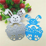 Maxbell Metal Easter Bunny Border Edge Cutting Dies for Party DIY Scrapbook Folders