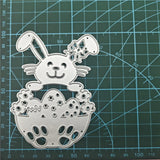 Maxbell Metal Easter Bunny Border Edge Cutting Dies for Party DIY Scrapbook Folders