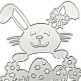 Maxbell Metal Easter Bunny Border Edge Cutting Dies for Party DIY Scrapbook Folders