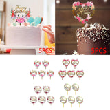 Maxbell 5x Pastoral Cake Toppers Photo Props for Wedding Engagement Baby Shower Style A