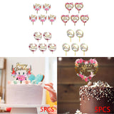 Maxbell 5x Pastoral Cake Toppers Photo Props for Wedding Engagement Baby Shower Style A