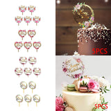 Maxbell 5x Pastoral Cake Toppers Photo Props for Wedding Engagement Baby Shower Style A