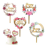 Maxbell 5x Pastoral Cake Toppers Photo Props for Wedding Engagement Baby Shower Style A