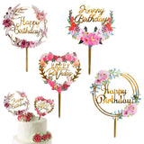 Maxbell 5x Pastoral Cake Toppers Photo Props for Wedding Engagement Baby Shower Style A