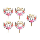 Maxbell 5x Pastoral Cake Toppers Photo Props for Wedding Engagement Baby Shower Style A