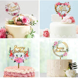 Maxbell 5x Pastoral Cake Toppers Photo Props for Wedding Engagement Baby Shower Style A