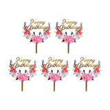 Maxbell 5x Pastoral Cake Toppers Photo Props for Wedding Engagement Baby Shower Style A