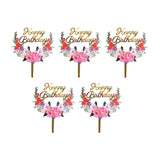 Maxbell 5x Pastoral Cake Toppers Photo Props for Wedding Engagement Baby Shower Style A
