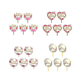 Maxbell 5x Pastoral Cake Toppers Photo Props for Wedding Engagement Baby Shower Style A